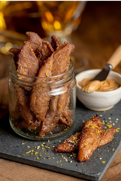 kana jerky maapähklivõiga