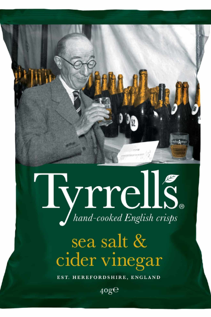 Tyrrell’s kartulikrõpsud siidriäädika ja meresoolaga